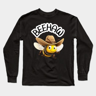 Beehaw Cute Western Kawaii Cowgirl Bumblebee Long Sleeve T-Shirt